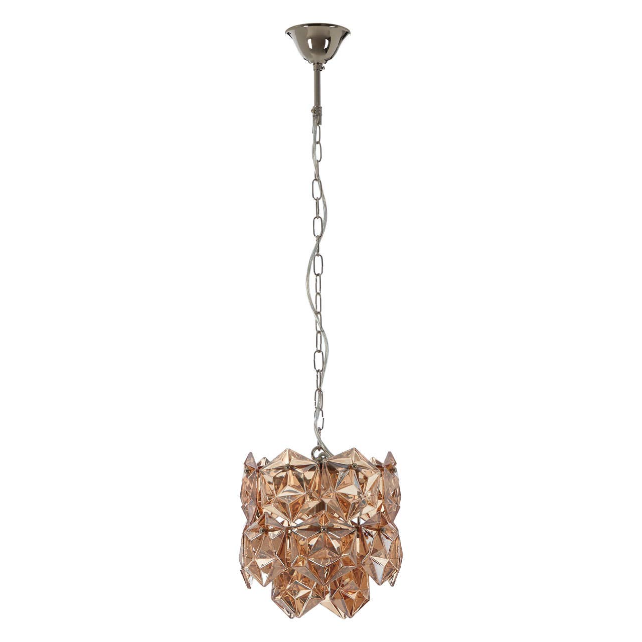 Amber Glass Chandelier Glow