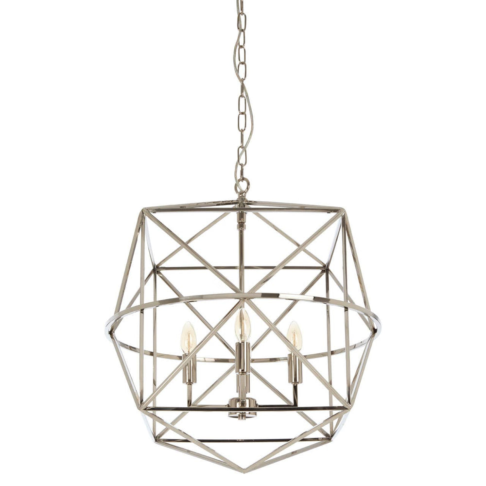 Geometric Steel Chandelier Fixture