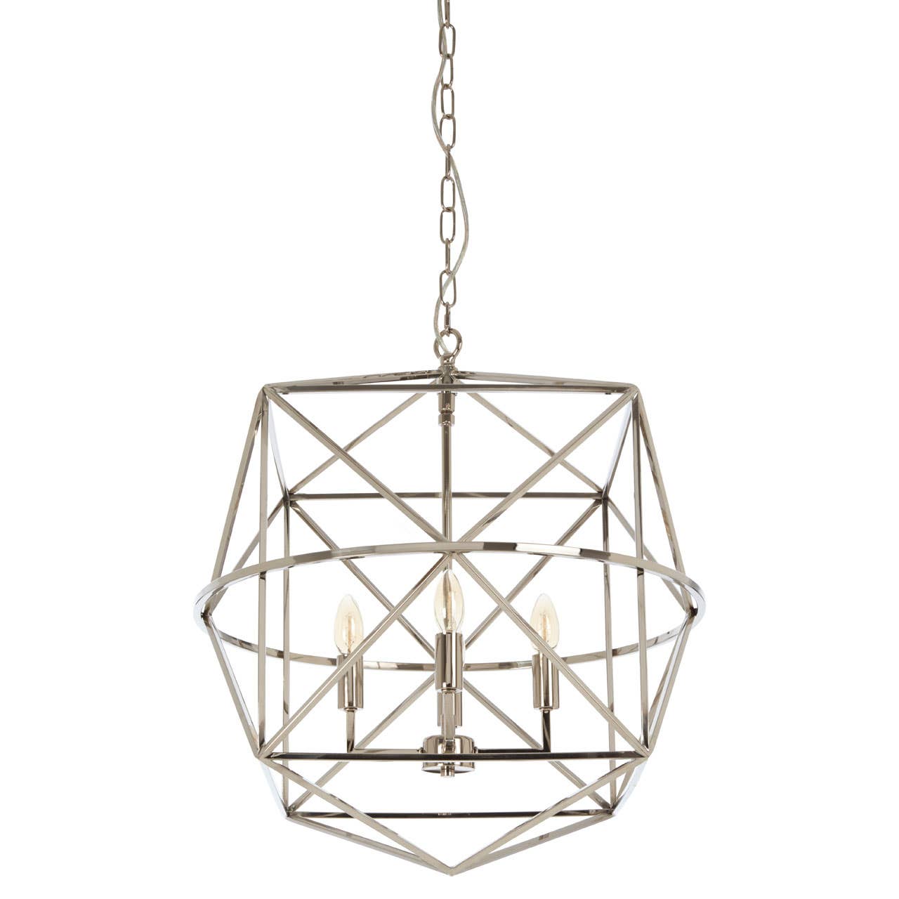 Geometric Steel Chandelier Fixture