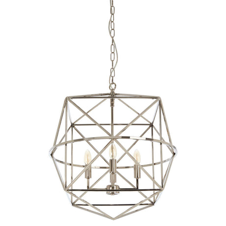 Geometric Steel Chandelier Fixture