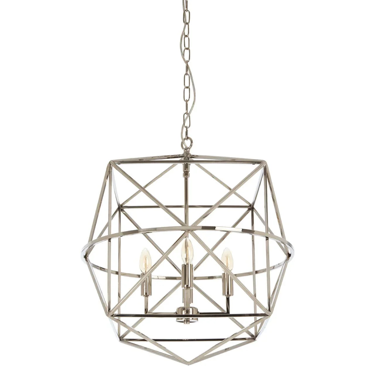 Geometric Steel Chandelier Fixture