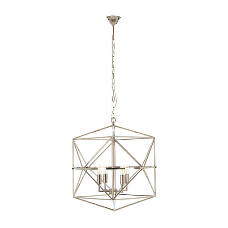Geometric Steel Chandelier Fixture