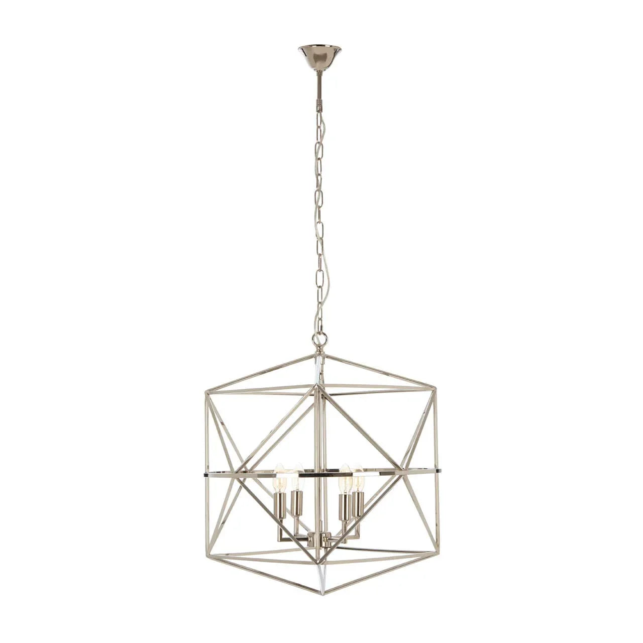 Geometric Steel Chandelier Fixture