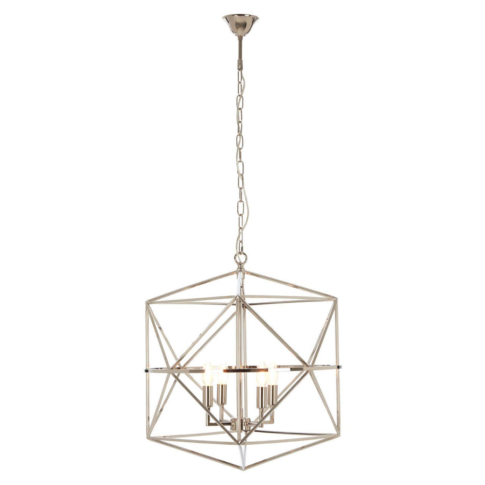 Geometric Steel Chandelier Fixture