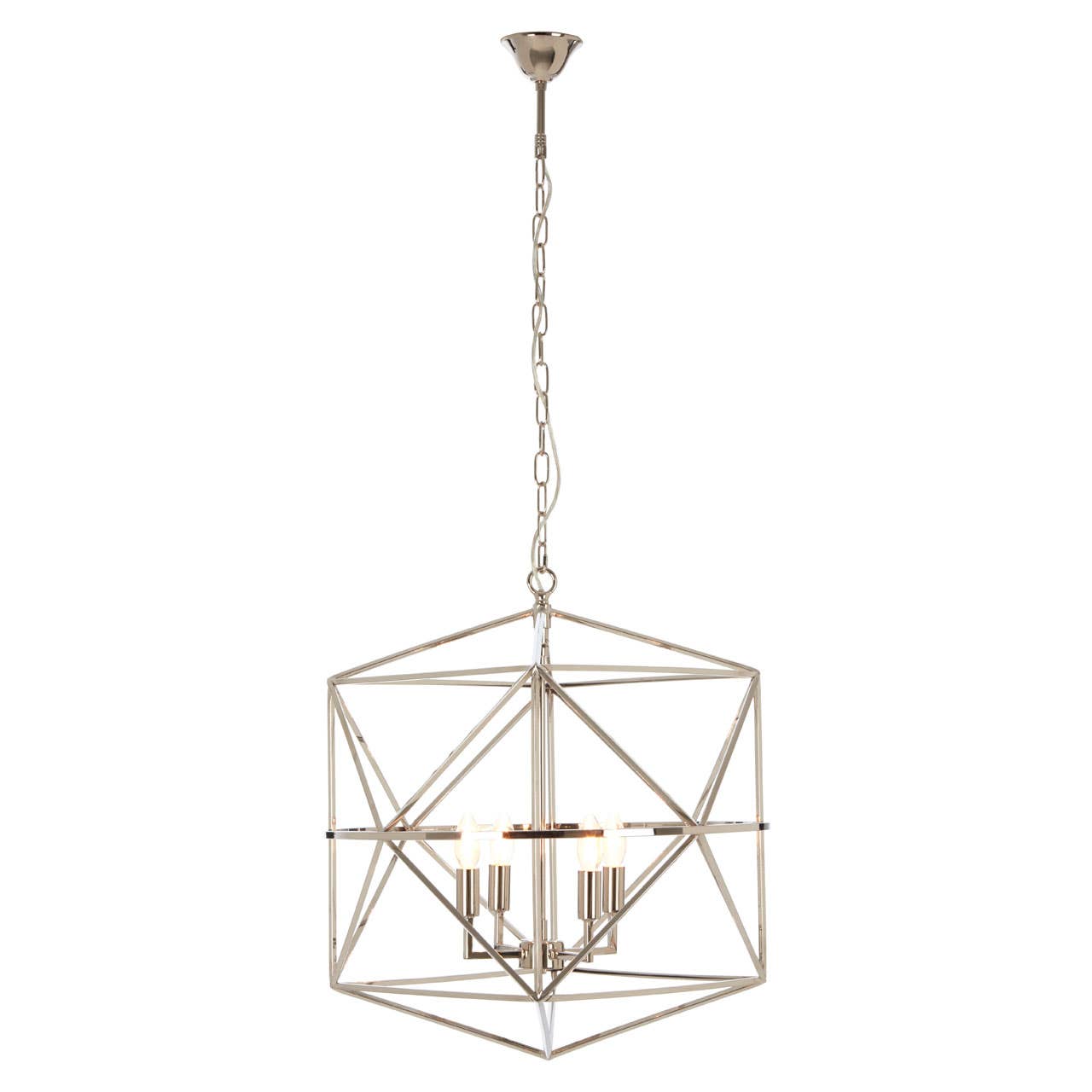 Geometric Steel Chandelier Fixture
