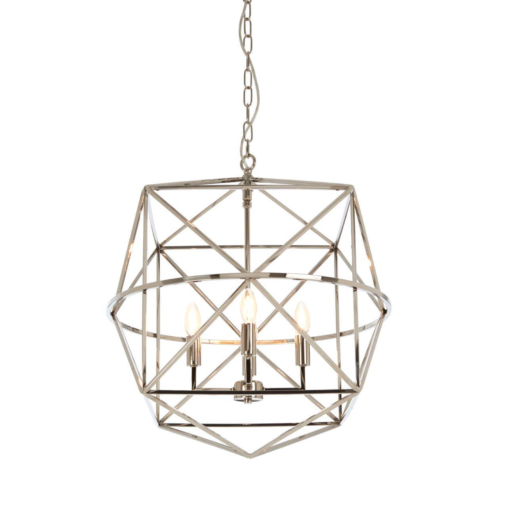 Geometric Steel Chandelier Fixture