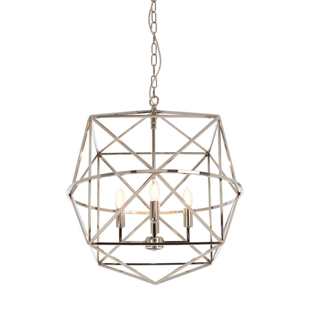 Geometric Steel Chandelier Fixture