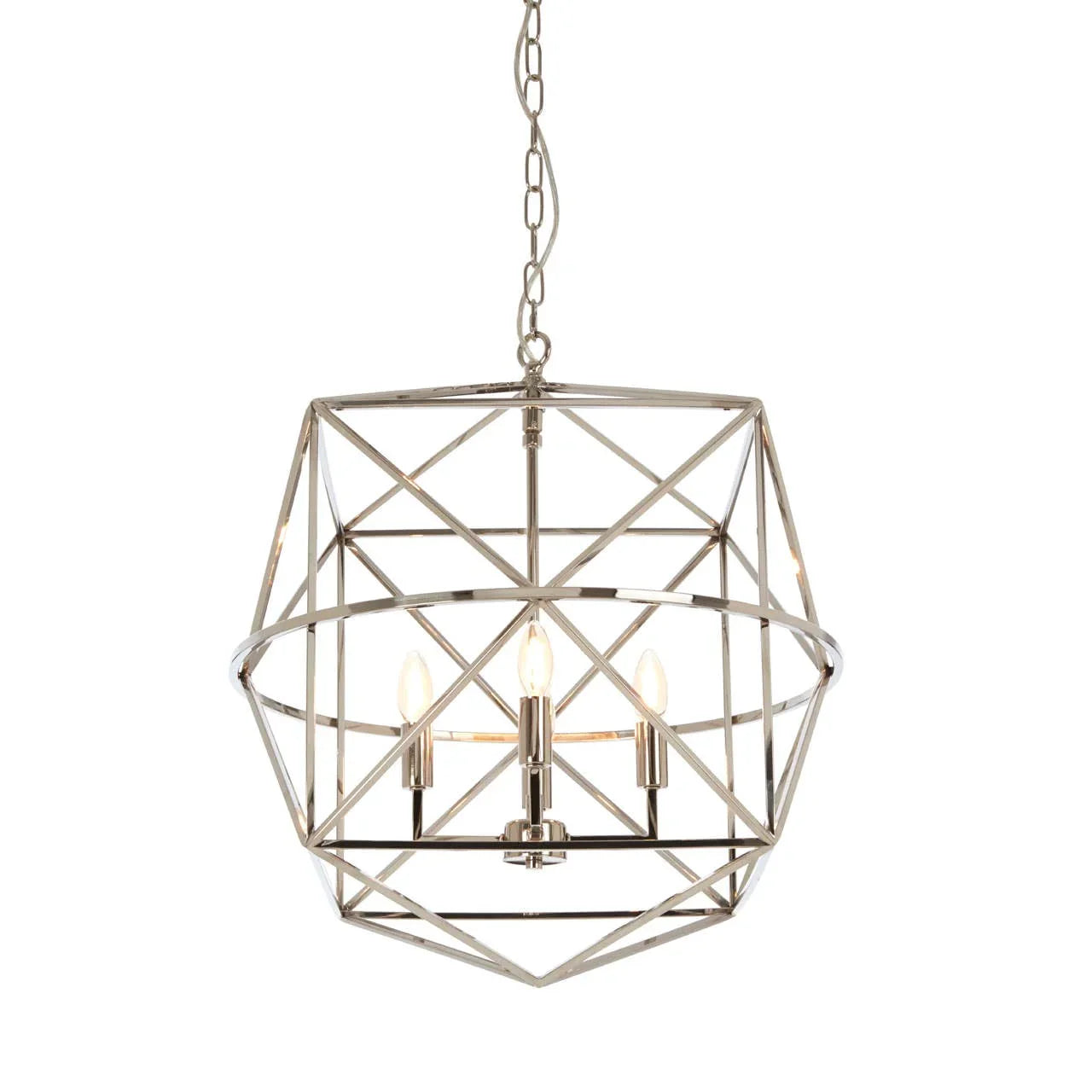 Geometric Steel Chandelier Fixture