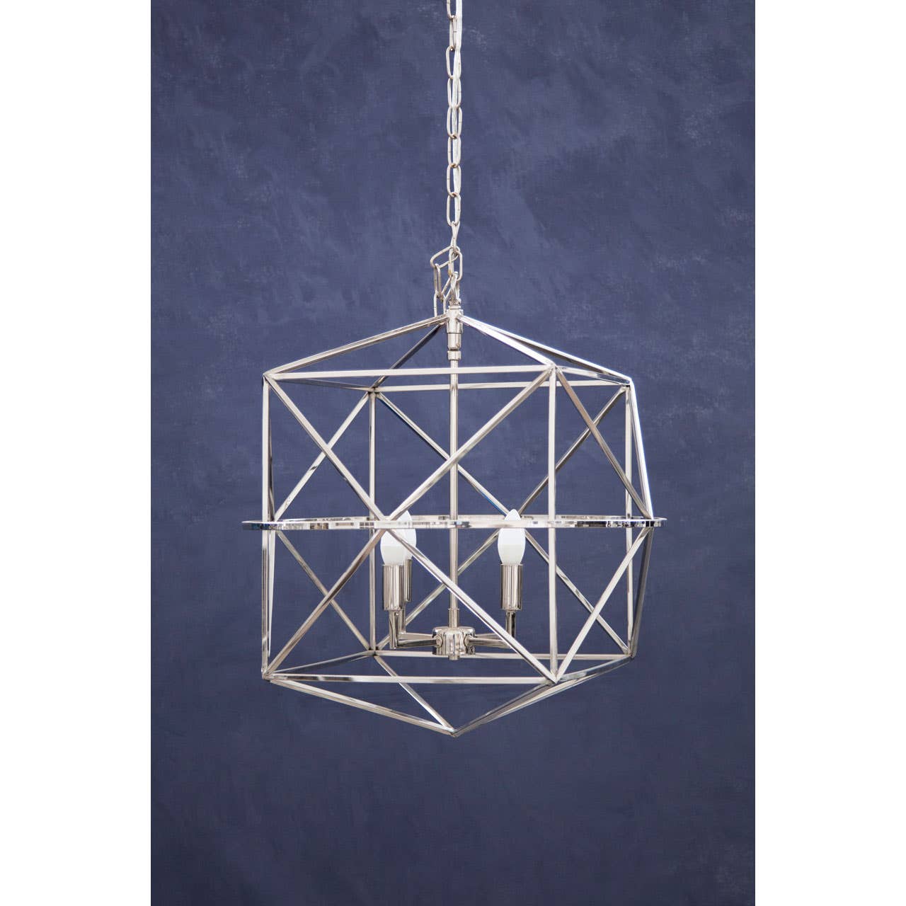 Geometric Steel Chandelier Fixture