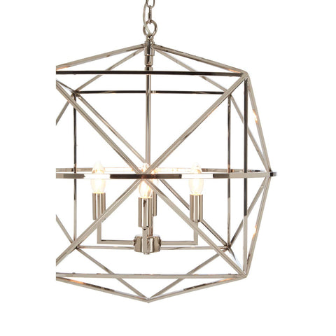 Geometric Steel Chandelier Fixture