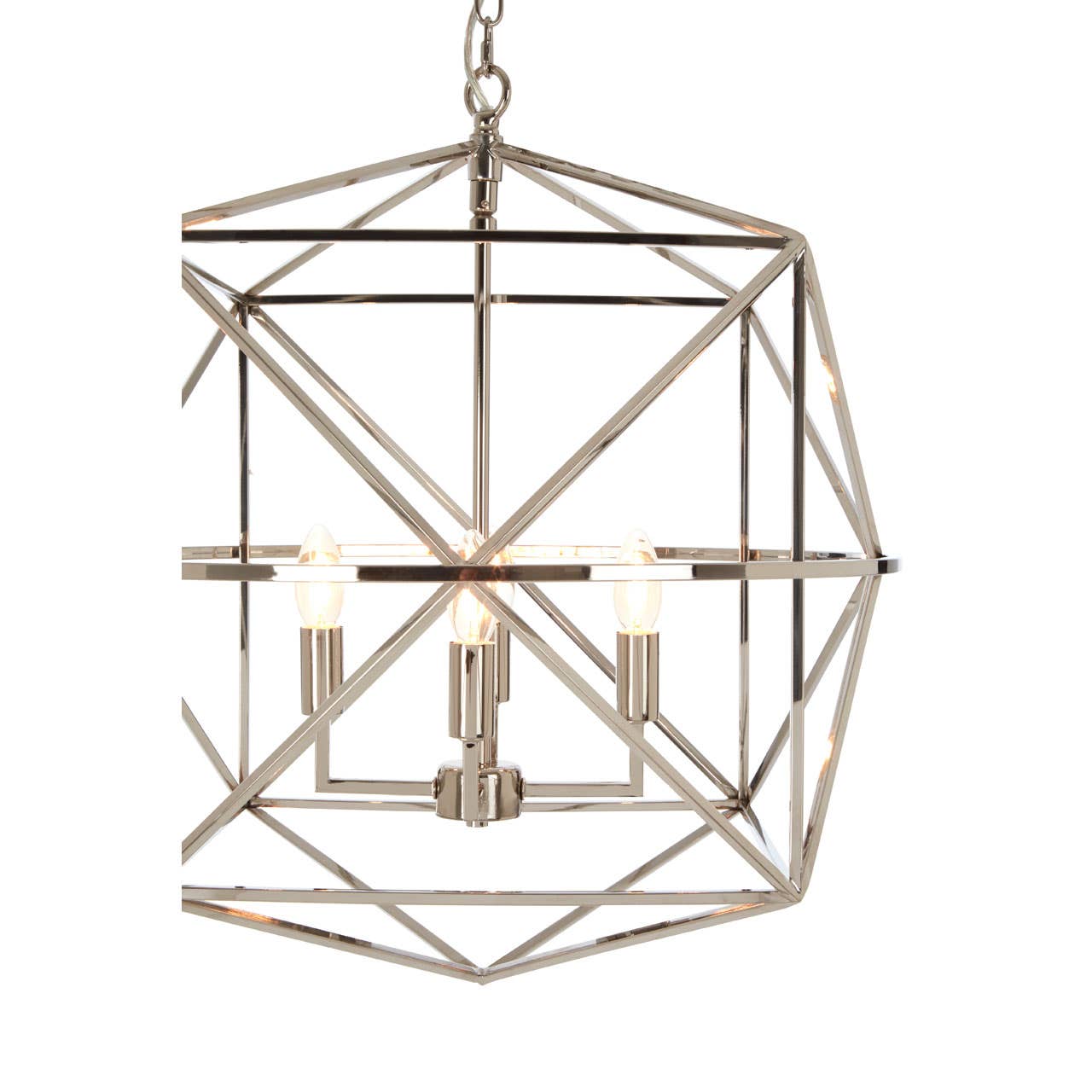 Geometric Steel Chandelier Fixture