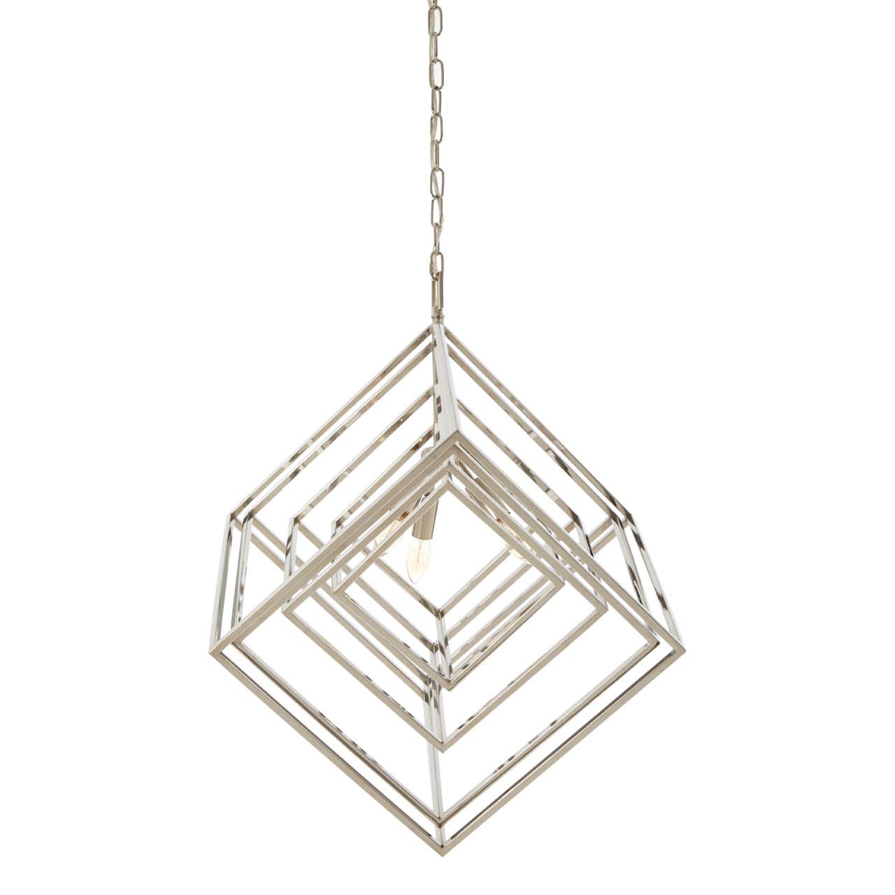 Luxe Geometric Steel Chandelier