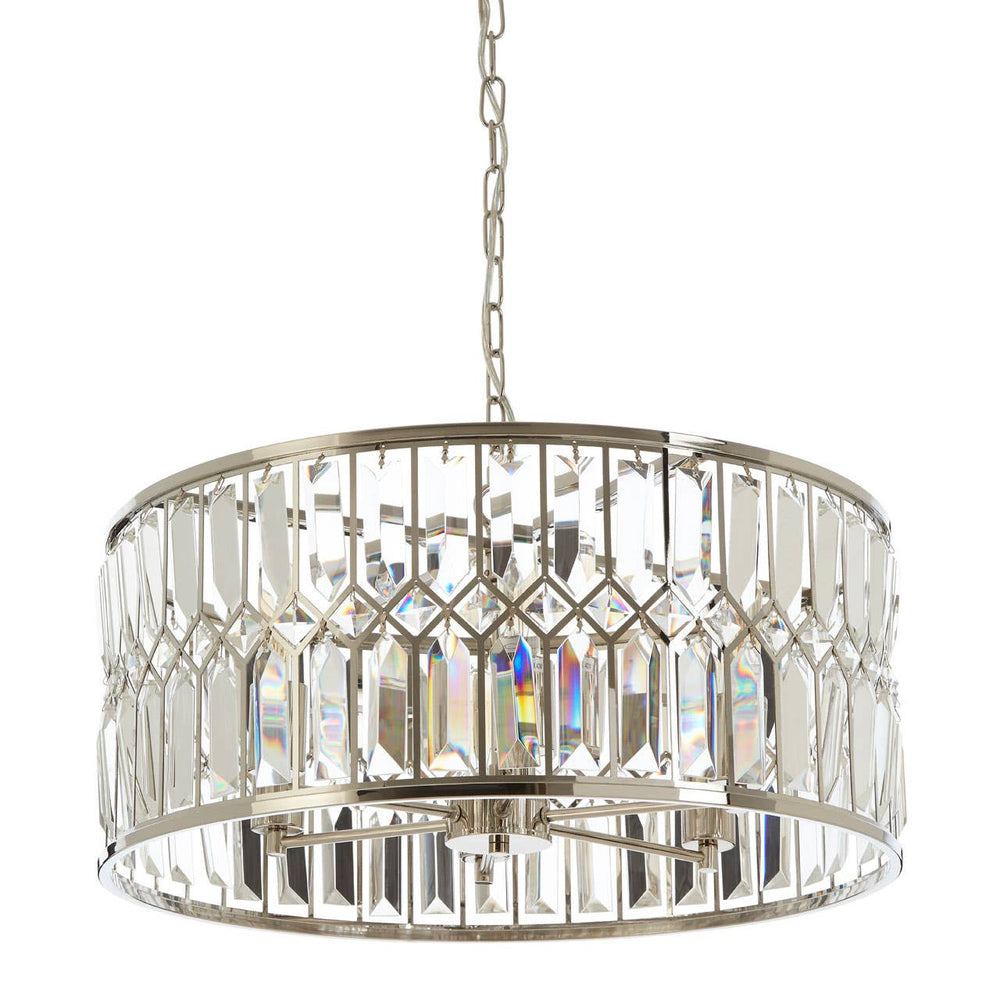 Crystal Cross Round Chandelier