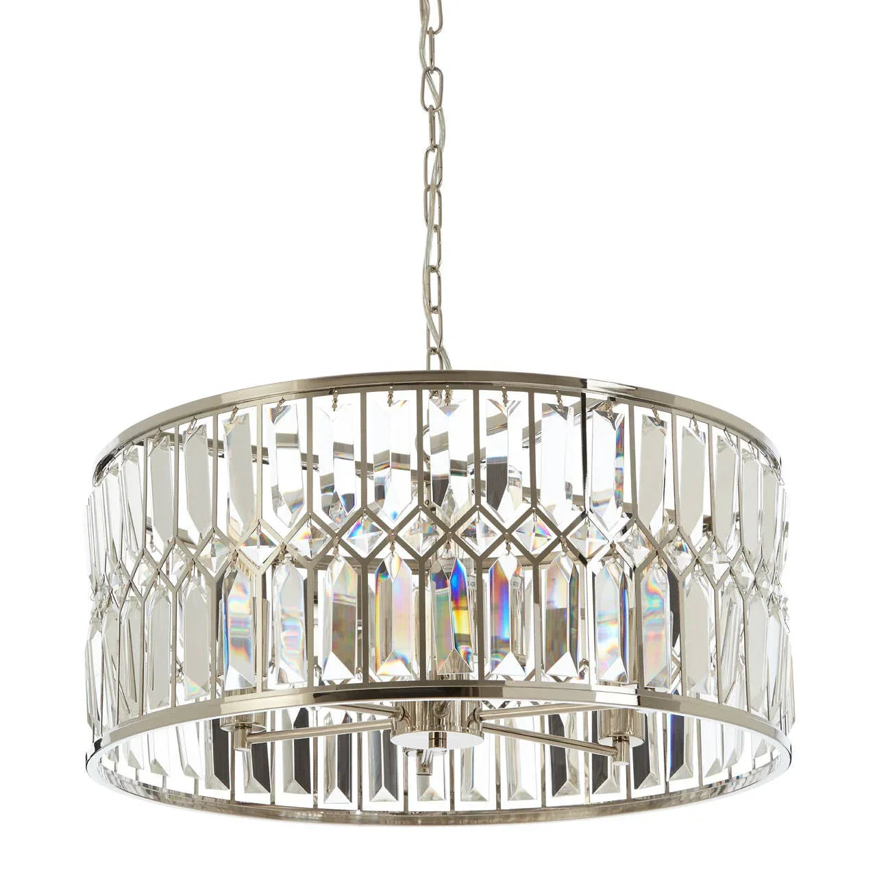 Crystal Cross Round Chandelier
