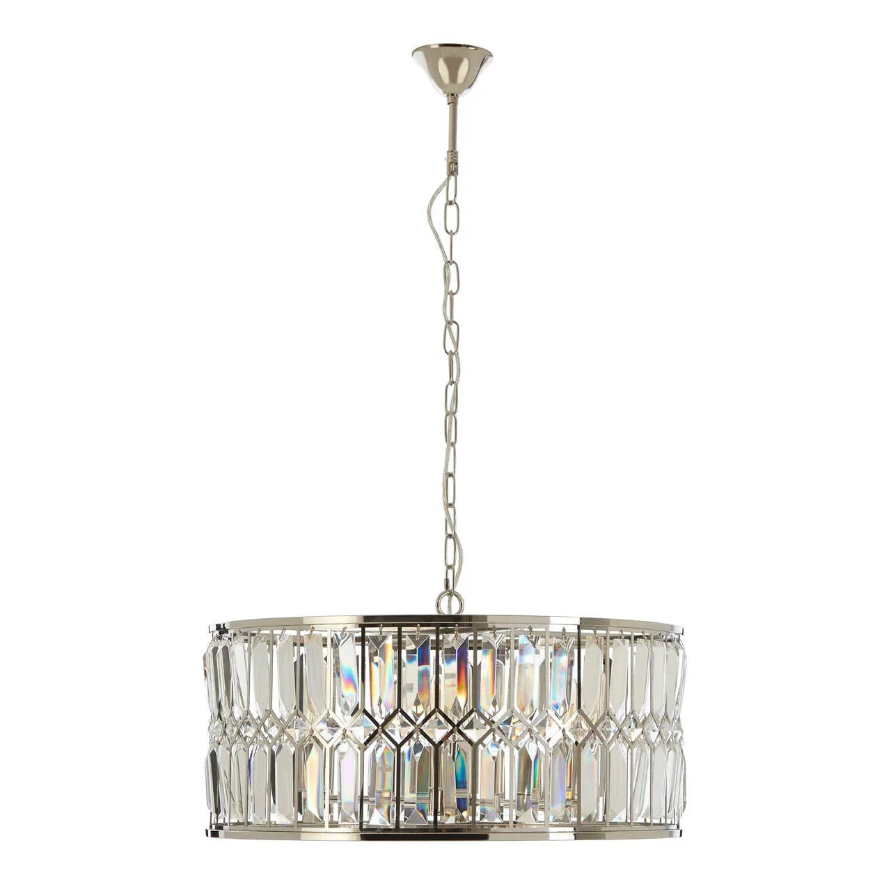 Crystal Cross Round Chandelier