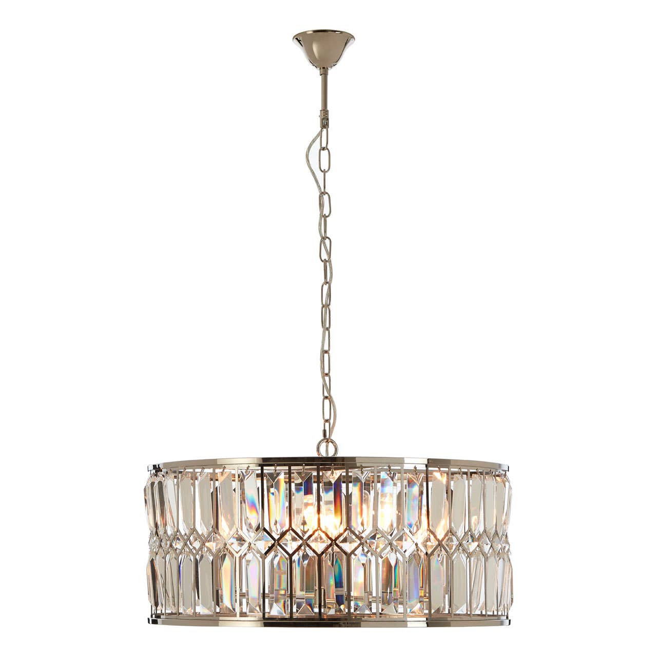 Crystal Cross Round Chandelier