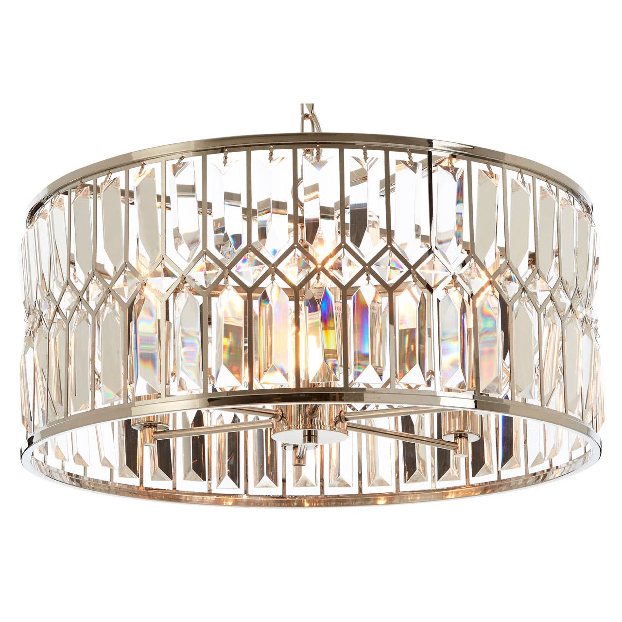 Crystal Cross Round Chandelier
