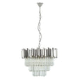 Silver Glass Tiered Chandelier