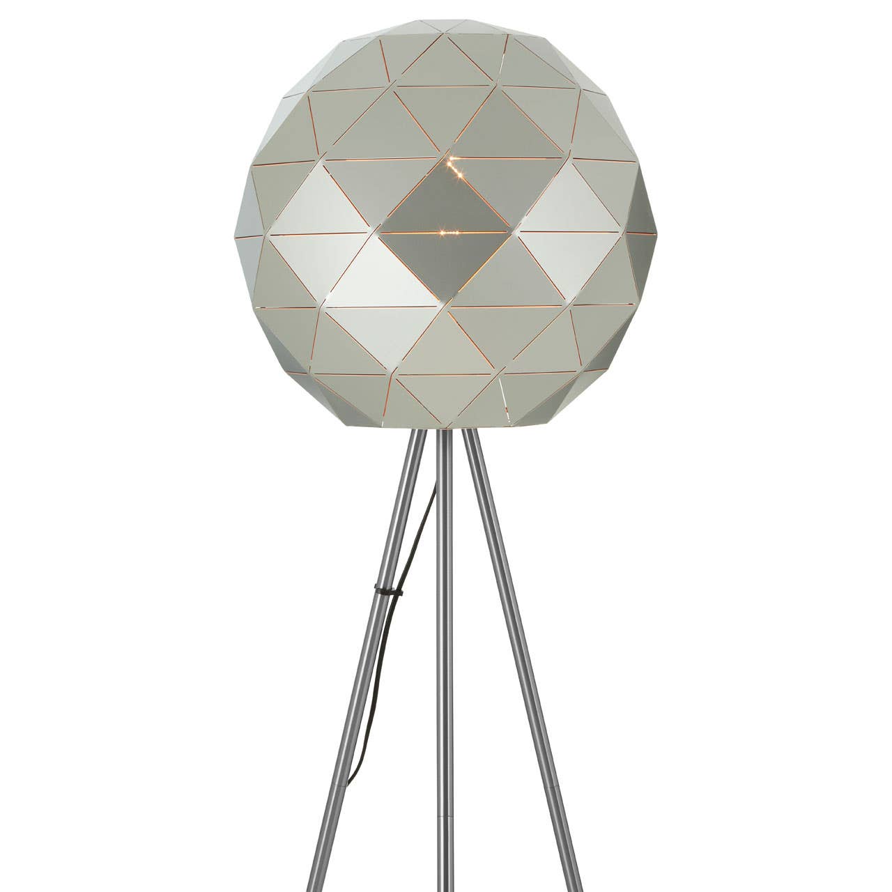 Geometric Silver Tripod Lamp