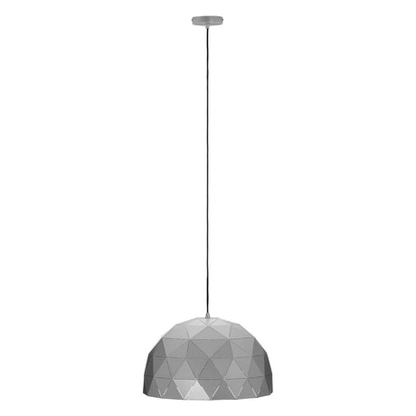 Modern Silver Dome Pendant Light