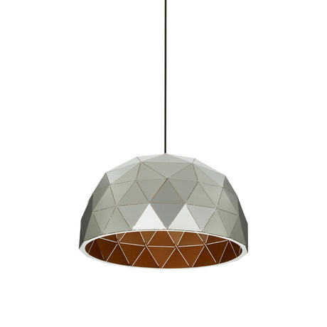 Modern Silver Dome Pendant Light