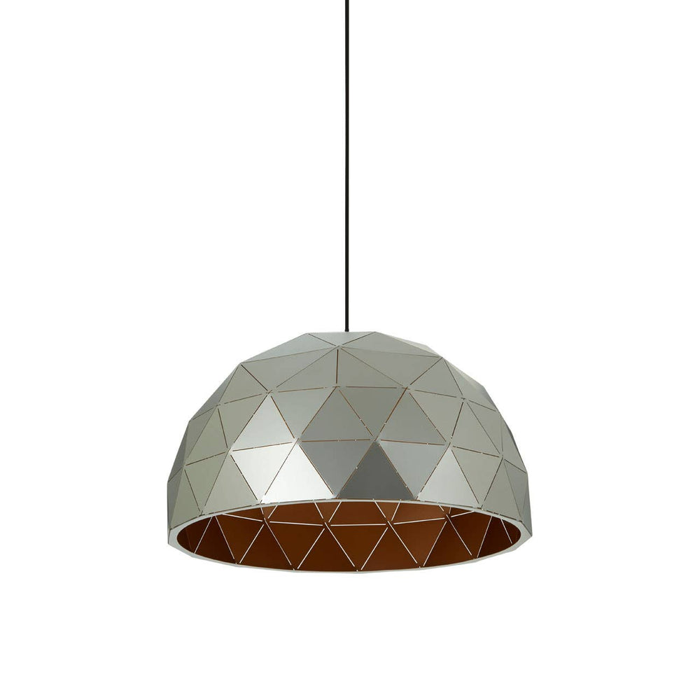 Modern Silver Dome Pendant Light
