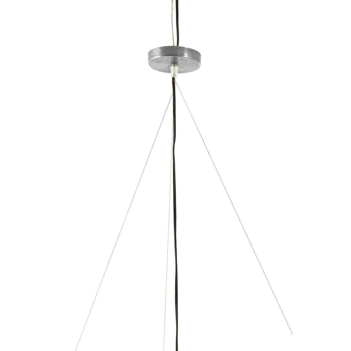 Close-up of pendant light cord and ceiling rose before shade fitted