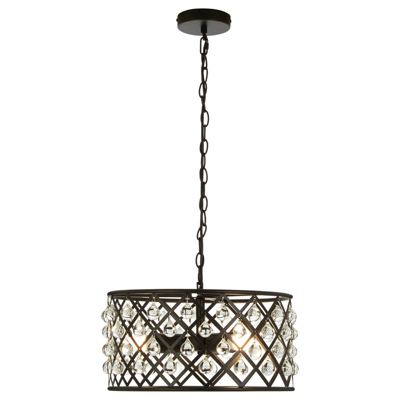 Crystal Drum Pendant Light