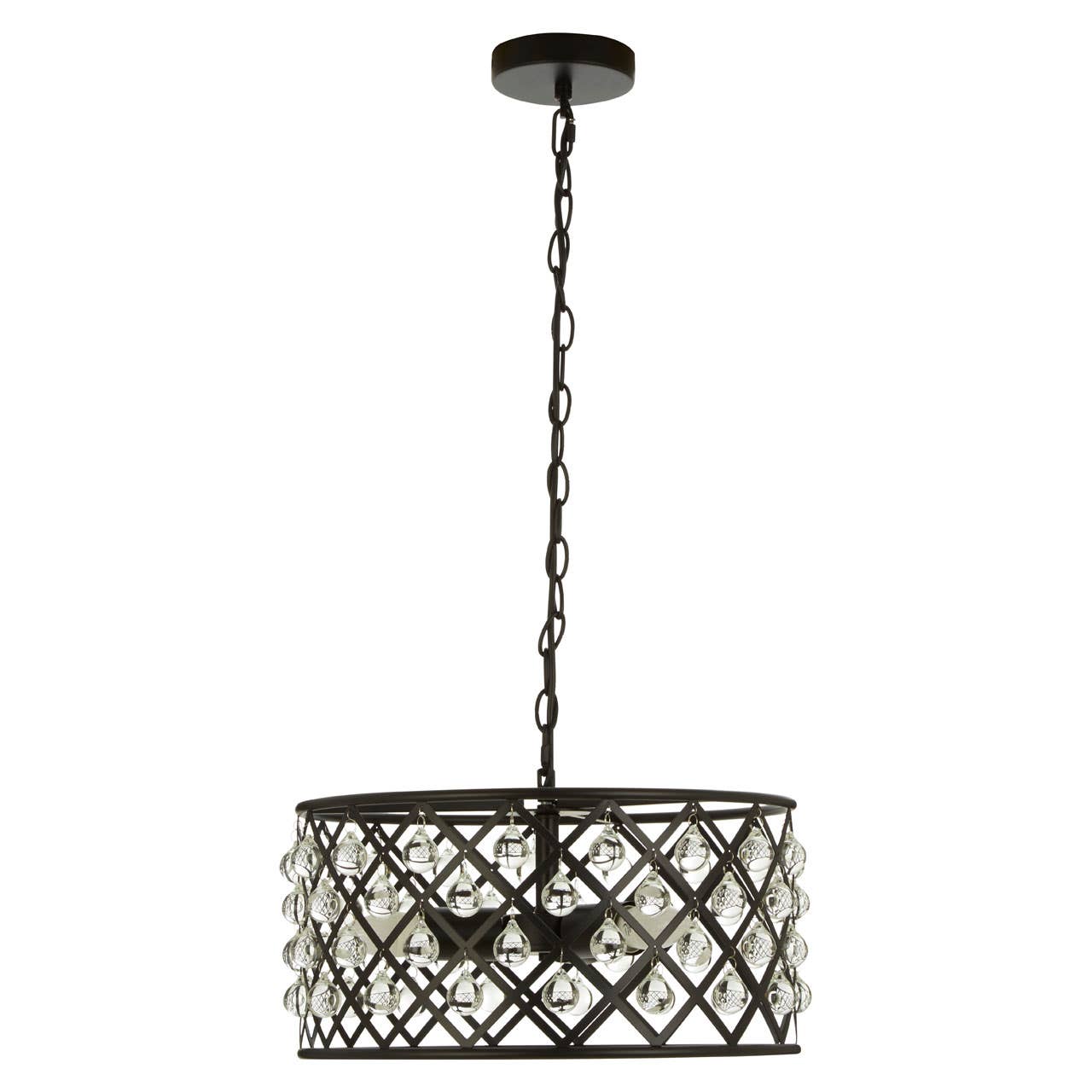Crystal Drum Pendant Light