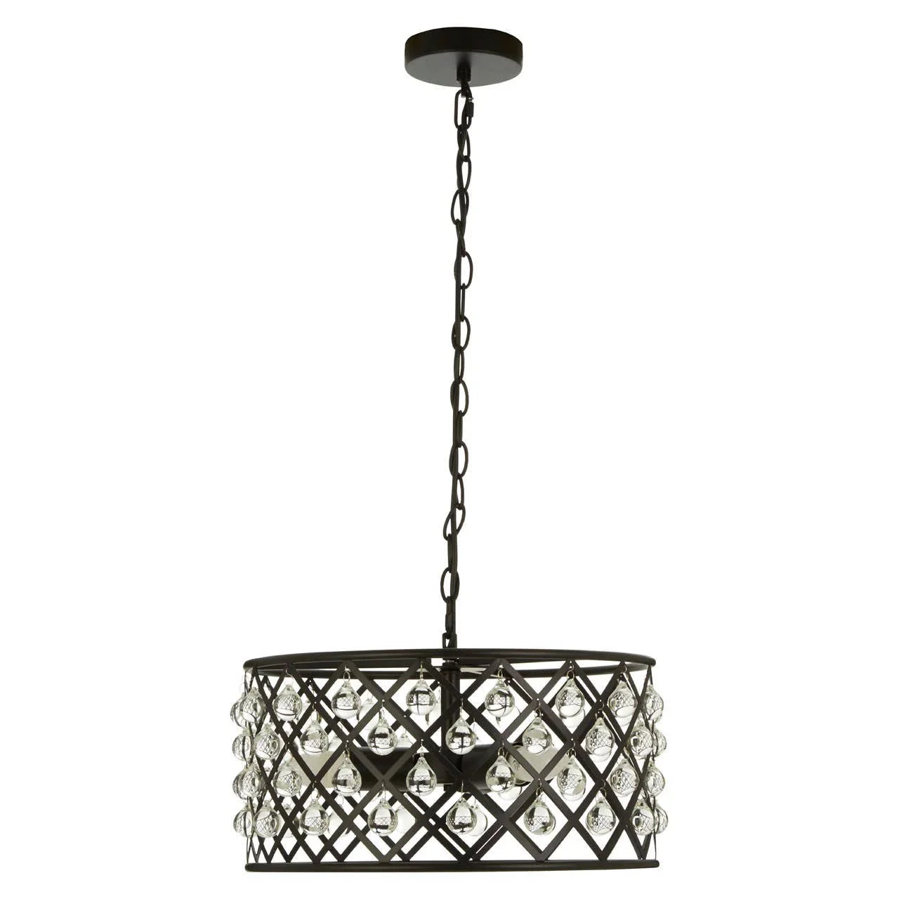 Crystal Drum Pendant Light