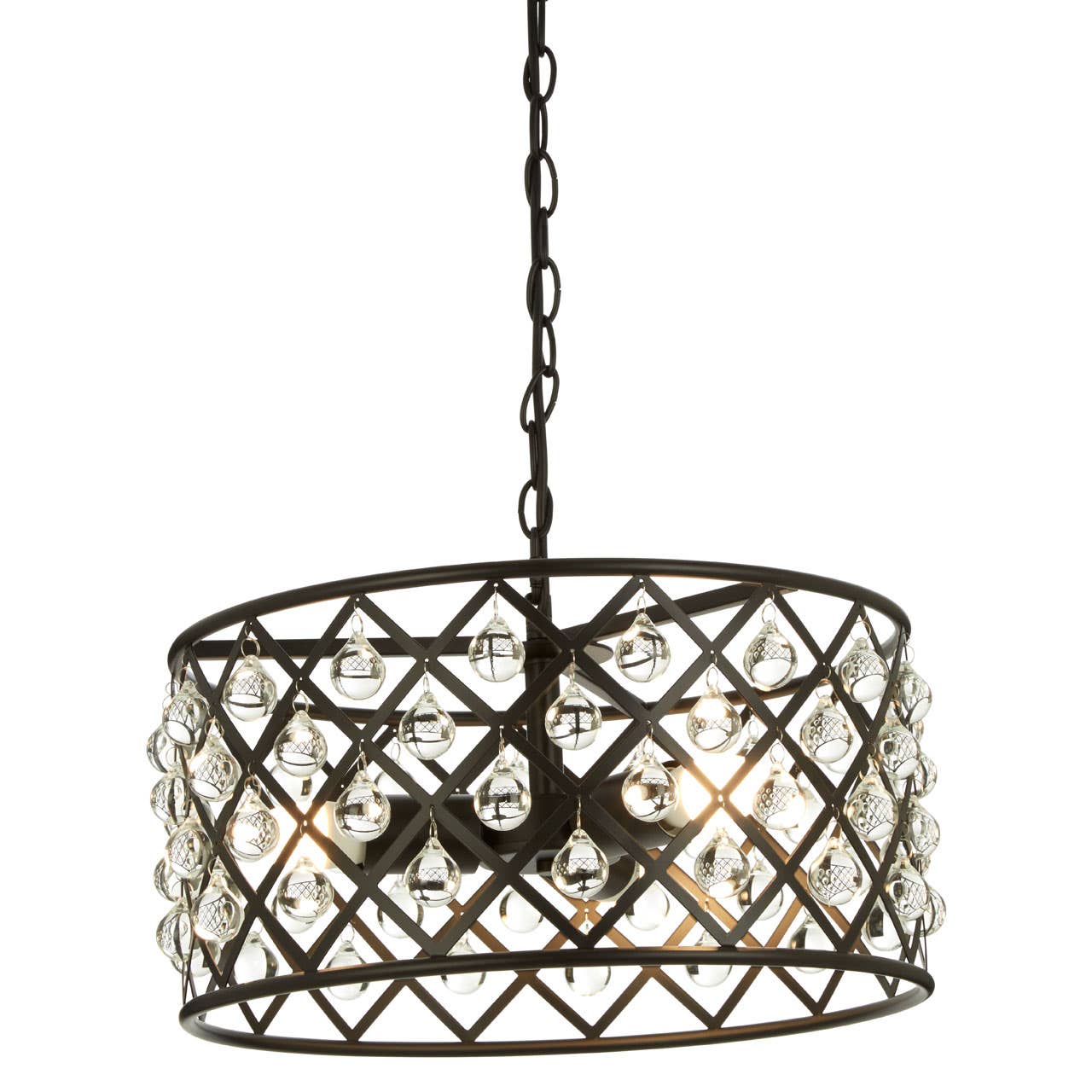 Crystal Drum Pendant Light