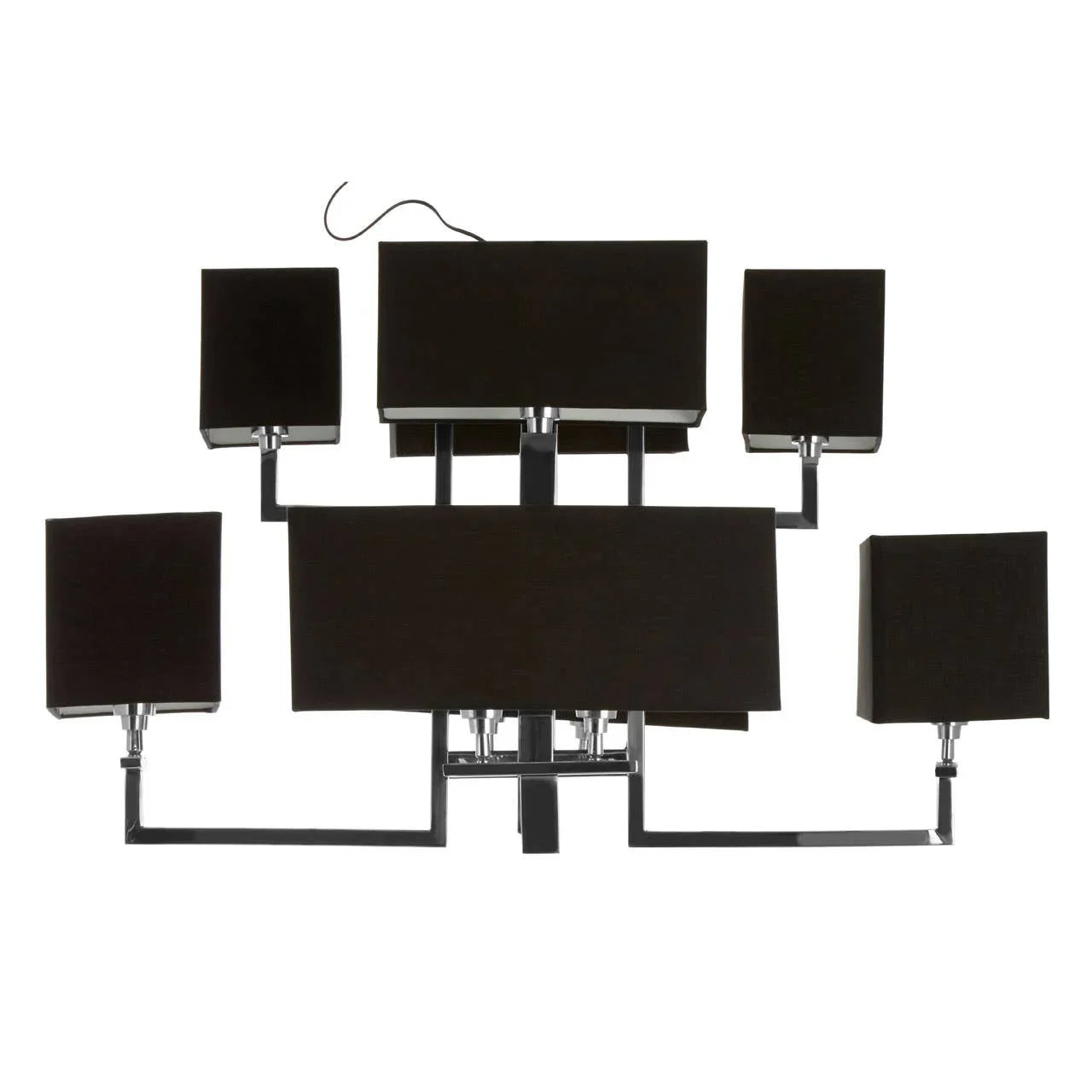 Modern Black Fabric Pendant Light