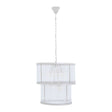 Ribbed Glass Tiered Chandelier