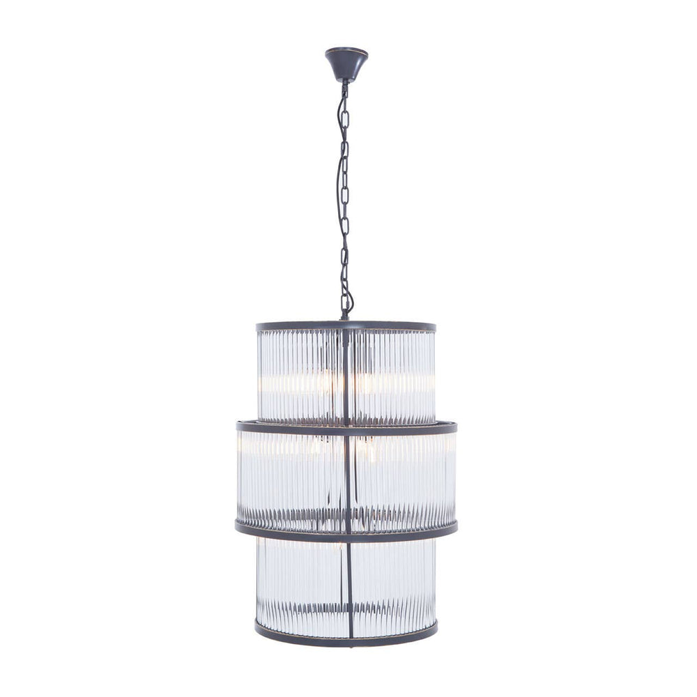 Luxe Glass Tiered Chandelier