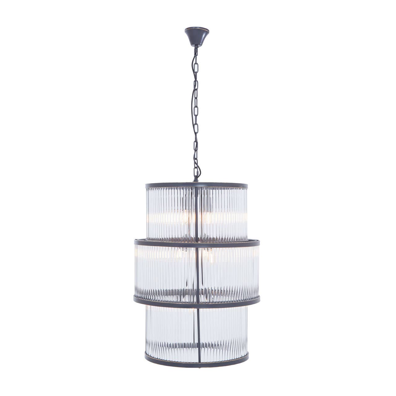 Luxe Glass Tiered Chandelier