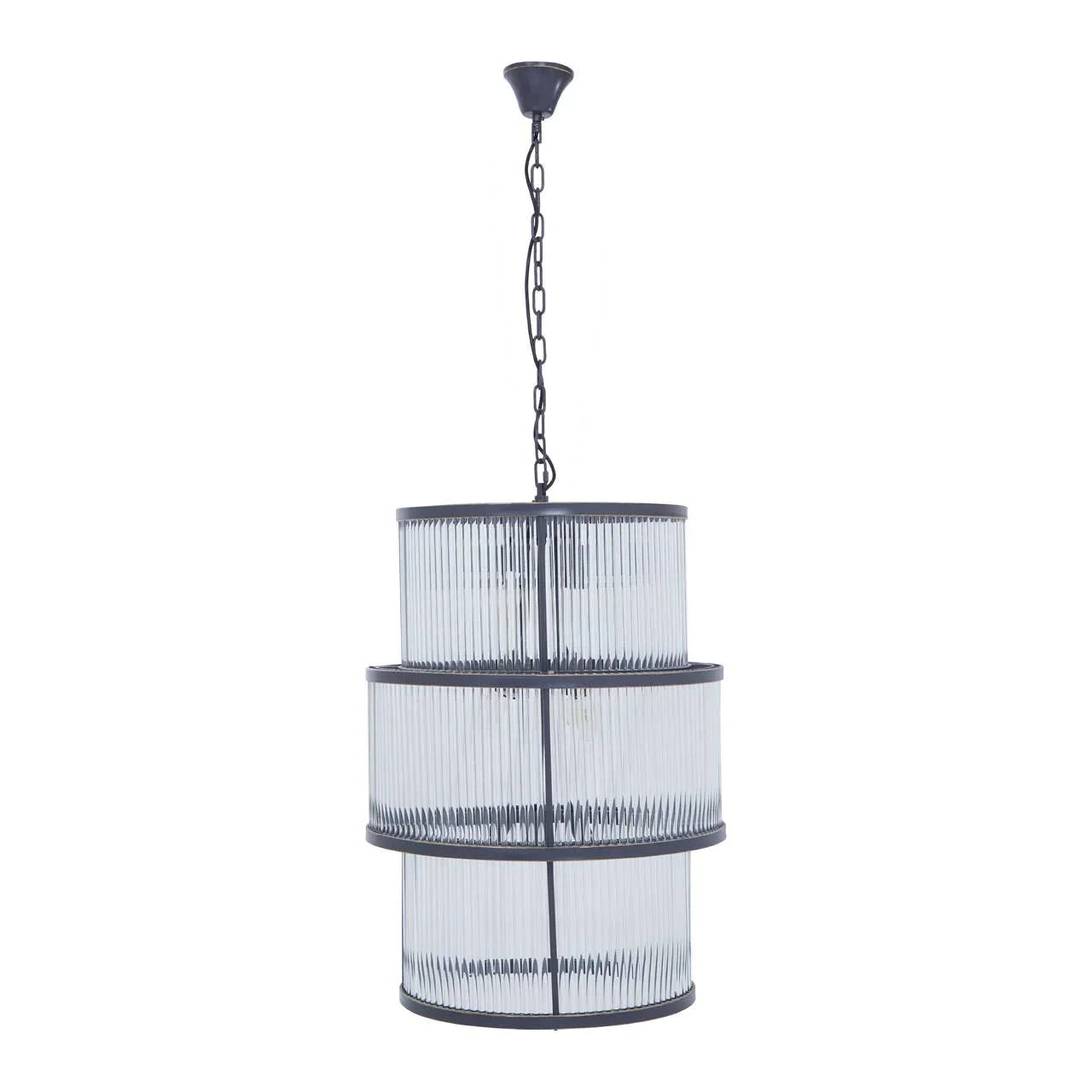 Luxe Glass Tiered Chandelier