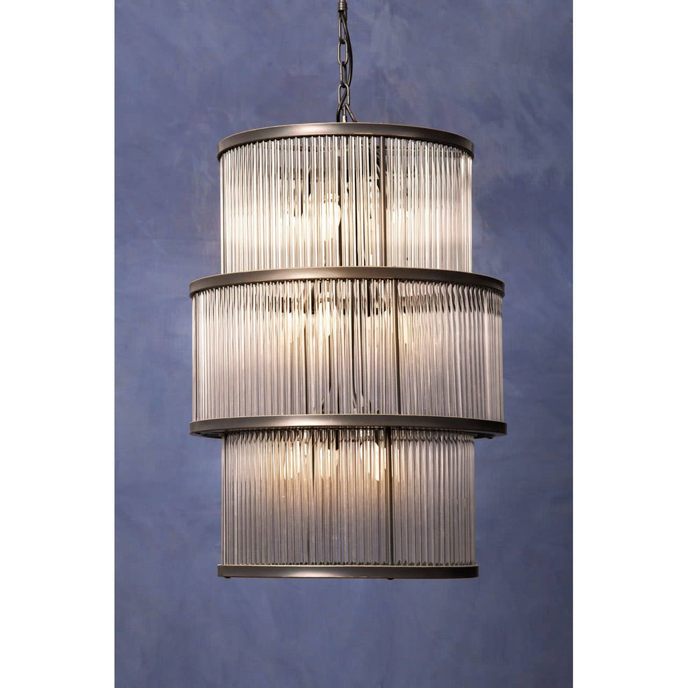 Luxe Glass Tiered Chandelier