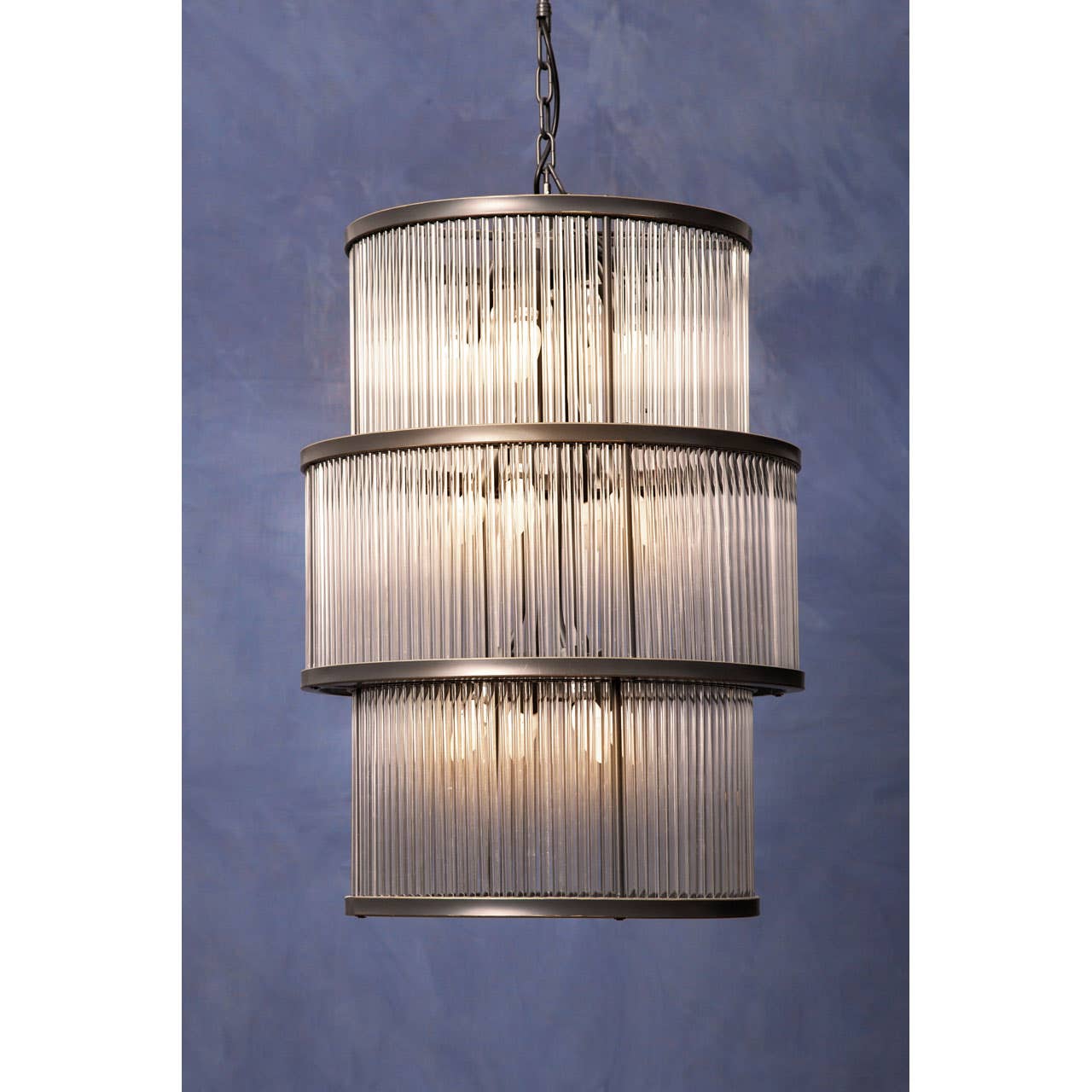 Luxe Glass Tiered Chandelier