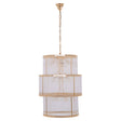 Golden Glass Tiered Chandelier