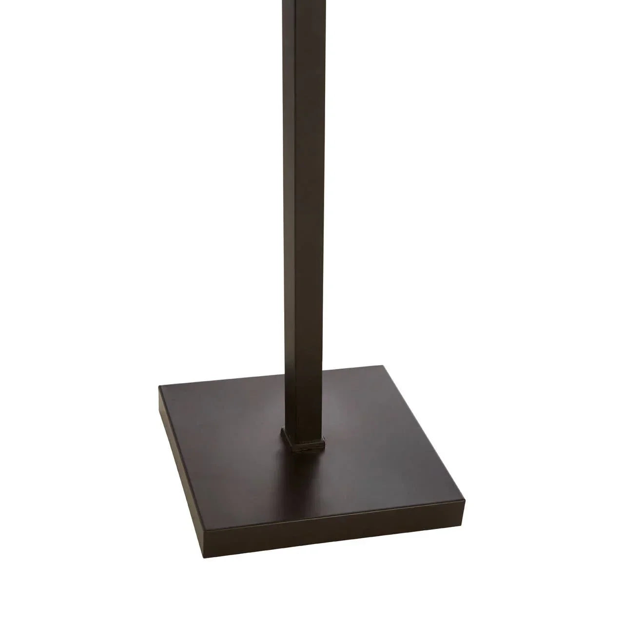 Black metal lamp base with square stand, minimalist design
