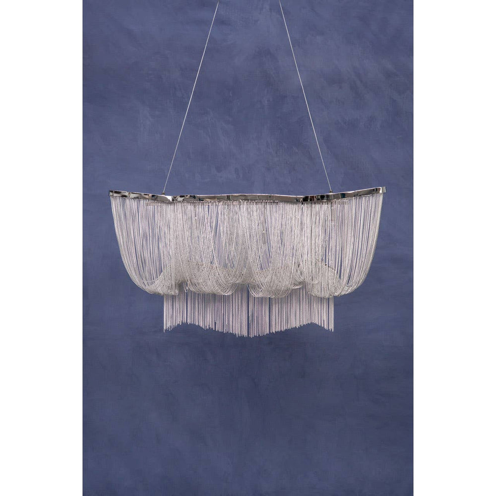 Luxe Chrome Chain Pendant