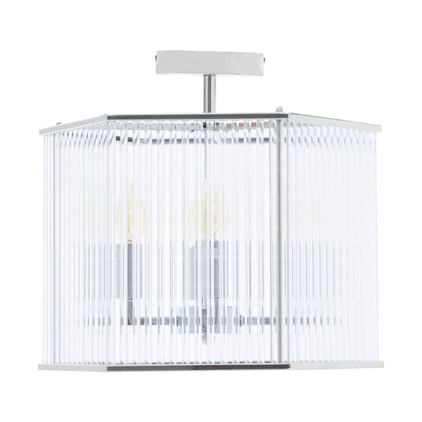 Hexagonal Glass Glow Pendant