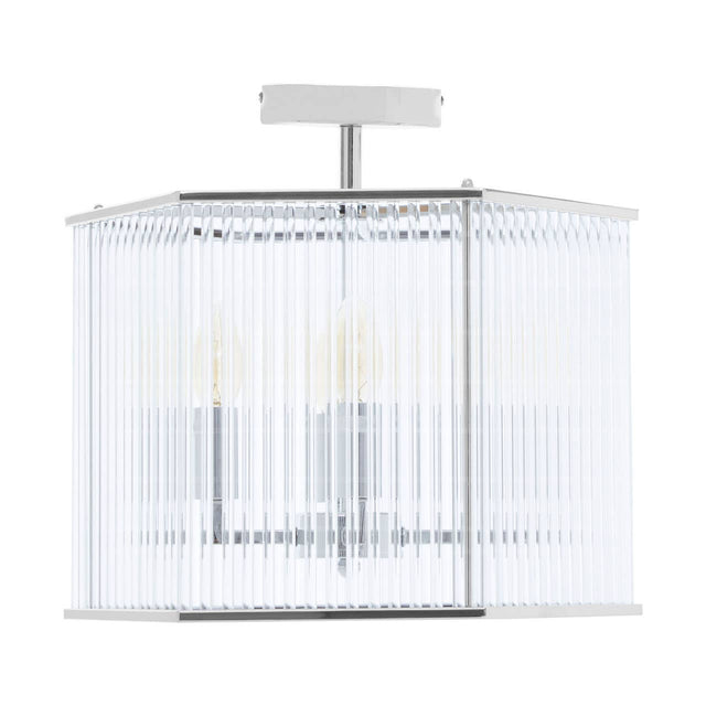 Hexagonal Glass Glow Pendant