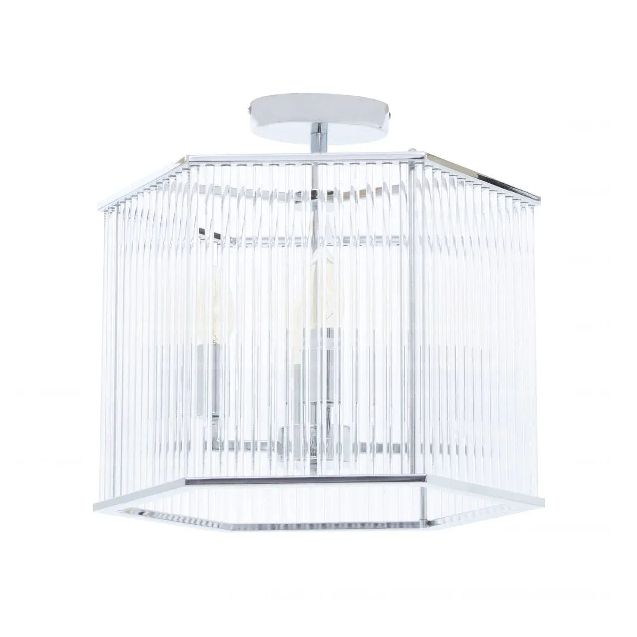 Hexagonal Glass Glow Pendant