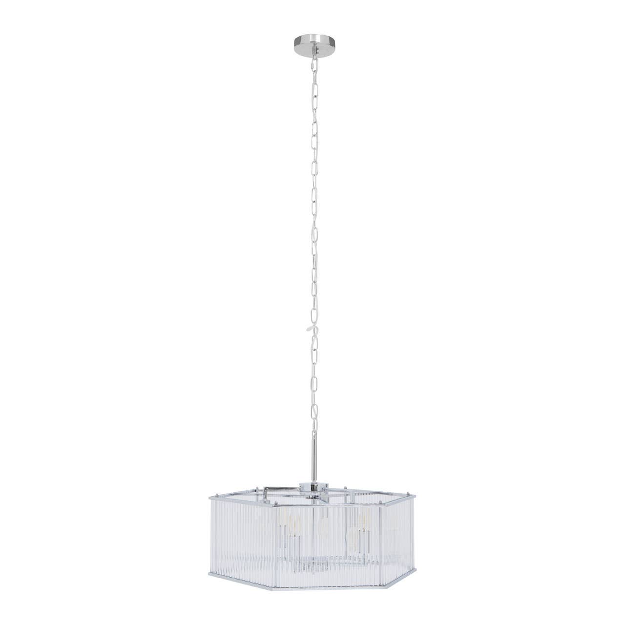 Modern Chrome Hex Pendant Light
