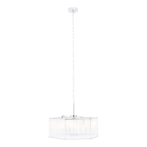 Modern Chrome Hex Pendant Light