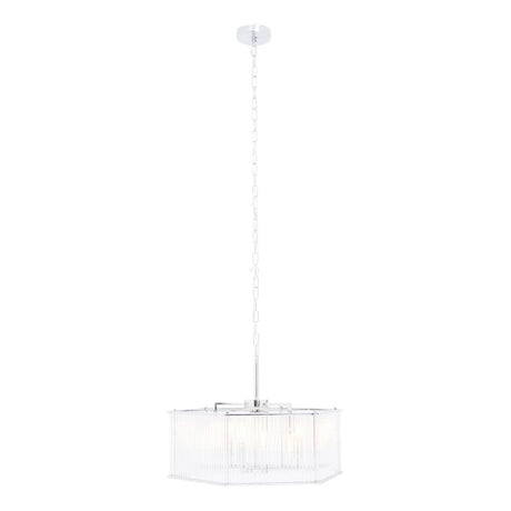 Modern Chrome Hex Pendant Light