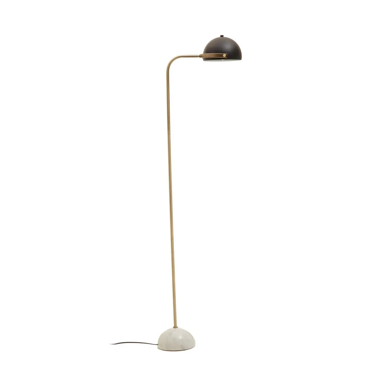 Sleek Brass Dome Floor Lamp