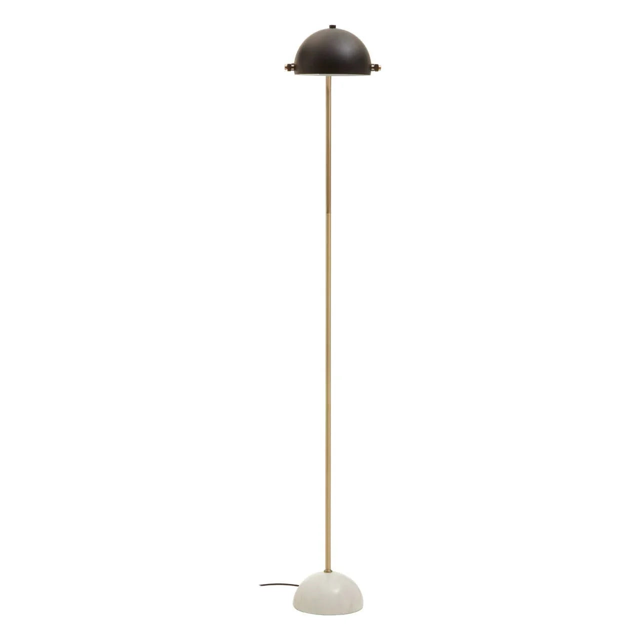 Sleek Brass Dome Floor Lamp