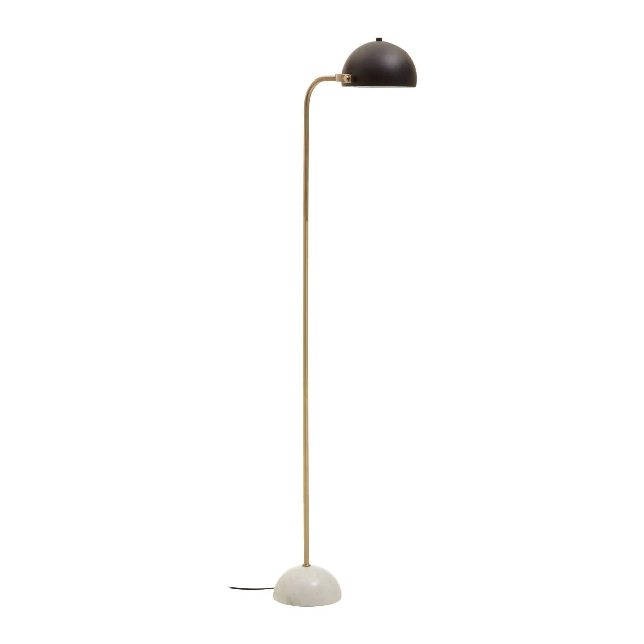 Sleek Brass Dome Floor Lamp